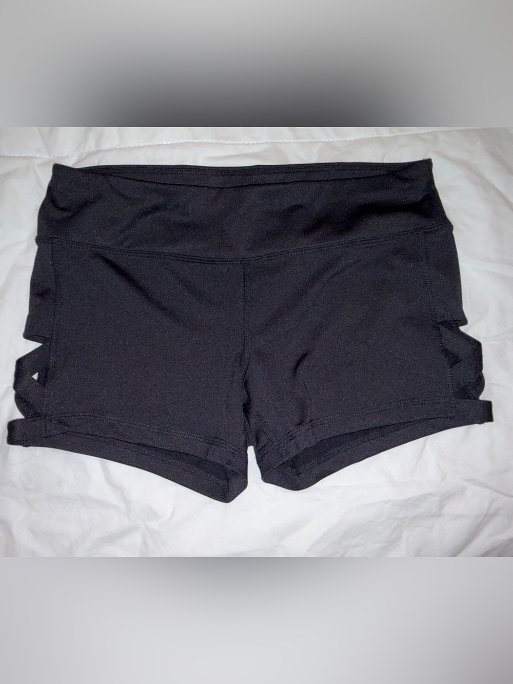 Material Girl Black High-Rise Bike Shorts